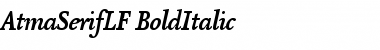 AtmaSerifLF-BoldItalic Regular Font