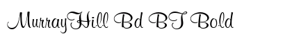 MurrayHill Bd BT Bold Font Preview