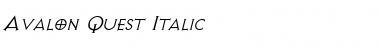 Avalon Quest Italic Font