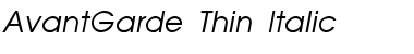AvantGarde-Thin-Italic Regular Font