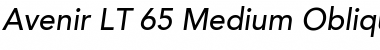 Avenir LT 65 Medium Font