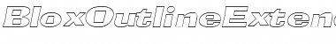BloxOutlineExtended Italic Font