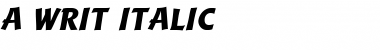 a_Writ Italic Font