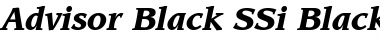 Advisor Black SSi Black Italic Font