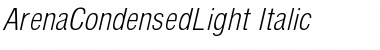 ArenaCondensedLight Italic Font