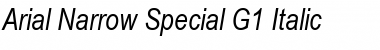 Arial Narrow Special G1 Italic Font