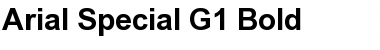 Arial Special G1 Bold Font
