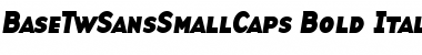 BaseTwSansSmallCaps Bold Italic Font