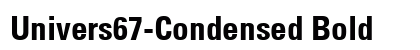 Univers67-Condensed Bold Preview