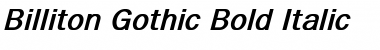 BillilinGothic Bold Italic Font