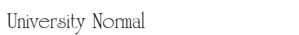 University Normal font free download