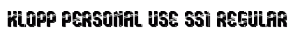 Klopp Personal Use SS1 Regular Font Preview