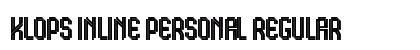 Klops Inline Personal Regular Font Preview