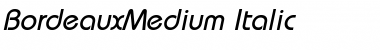 BordeauxMedium Italic Font