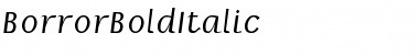 Download BorrorBoldItalic Font