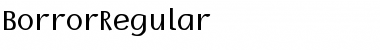 BorrorRegular Regular Font