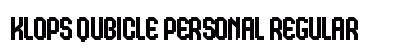Klops Qubicle Personal Regular font free download