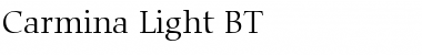 Carmina Lt BT Light Font