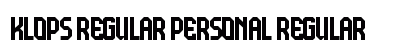 Klops Regular Personal Regular Font Preview