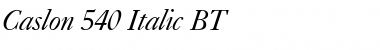 Caslon540 BT Italic Font