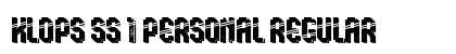 Klops SS 1 Personal Regular Font Preview