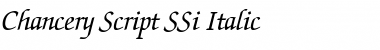 Chancery Script SSi Italic Font