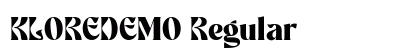 KLOREDEMO Regular font free download