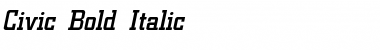 Civic Bold Italic Font