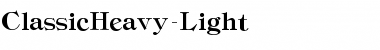 ClassicHeavy-Light Regular Font