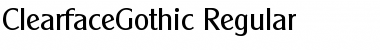 ClearfaceGothic Regular Font