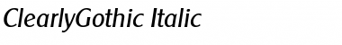 ClearlyGothic Italic