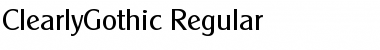 ClearlyGothic Regular Font