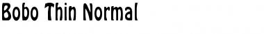 Bobo Thin Normal Font
