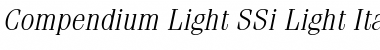 Compendium Light SSi Light Italic Font