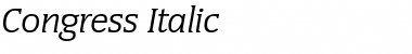 Congress Italic Font