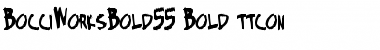 BocciWorksBold55 Font