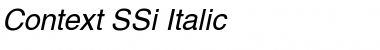 Context SSi Italic Font