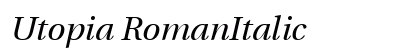 Utopia RomanItalic font free download