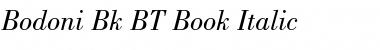Bodoni Bk BT Book Italic