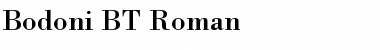 Bodoni BT Roman Font