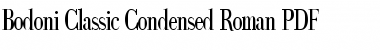 Bodoni Classic Condensed Font