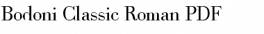 Bodoni Classic Roman Font