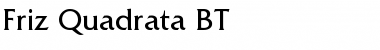 FrizQuadrata BT Roman Font