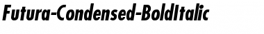 Futura-Condensed-BoldItalic Regular Font