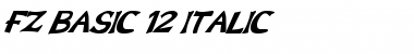 Download FZ BASIC 12  ITALIC Font