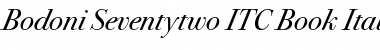 Bodoni Seventytwo ITC Font
