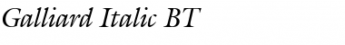 Galliard BT Italic Font