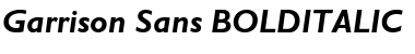 Garrison Sans BOLDITALIC Font