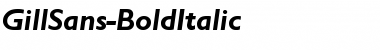 GillSans-BoldItalic Font