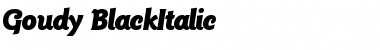 Goudy_BlackItalic Regular Font